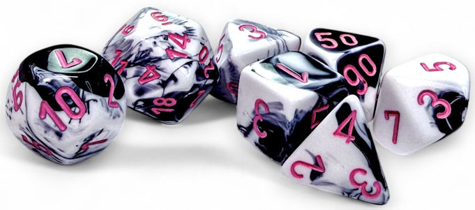 GEMINI 7-DIE SET BLACK-WHITE/PINK