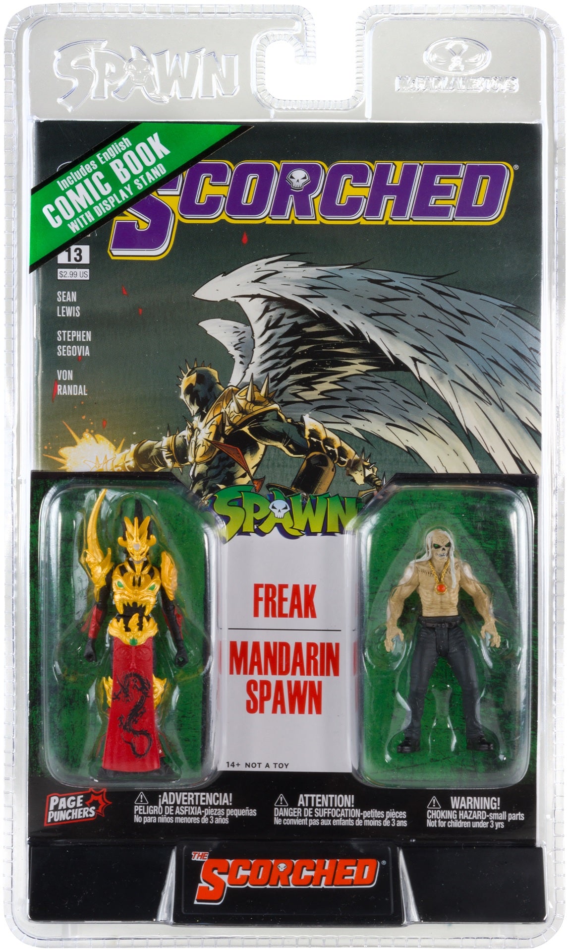 SPAWN 3" FIG WITH COMIC 2PK-WV2-FREAK & MANDARIN
