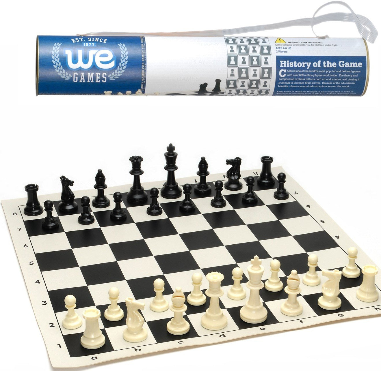 CHESS SET, ROLLUP 17" VINYL W/HANDLE