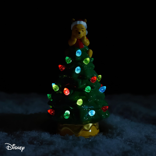 HOLIDAY LIGHT UP CERAMIC CHRISTMAS TREE 6” DISNEY WINNIE THE POOH