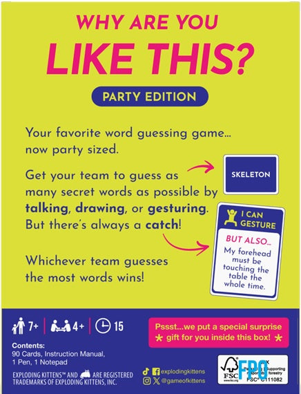 WHY ARE YOU LIKE THIS PARTY VERSION GRAB & GAME