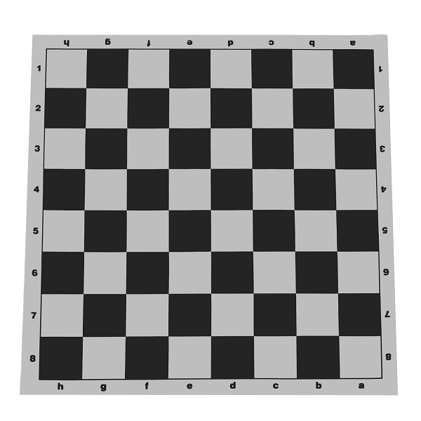 CHESS BOARD, VINYL ROLL-UP BLACK 20"