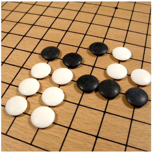GO SET, WOOD 12", PLASTIC STONES