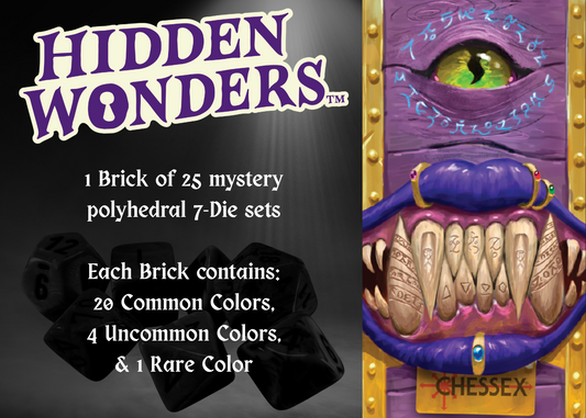 HIDDEN WONDERS ASSORTED 7 DIE POLYHEDRAL SET