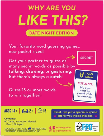 WHY ARE YOU LIKE THIS DATE VERSION GRAB & GAME