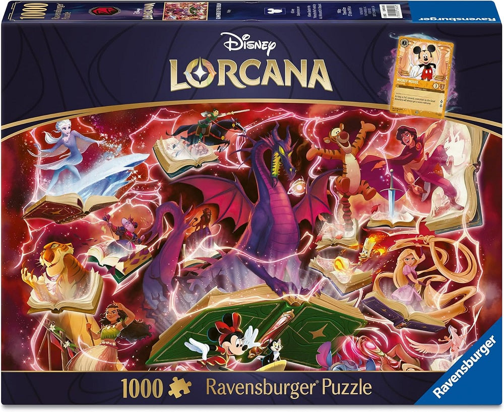 DISNEY LORCANA GLIMMERS OF THE REALM: RUBY 1000 PIECE PUZZLE