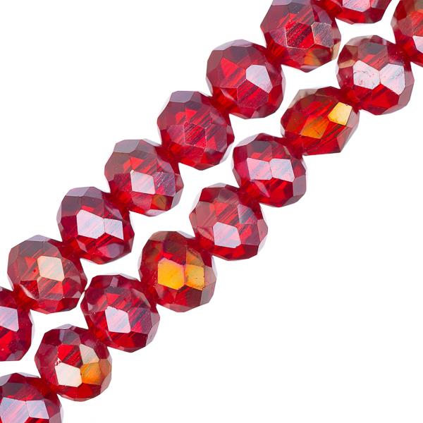 Crystal Lane Rondelle 4x6mm Transparent Red AB 78/Strand