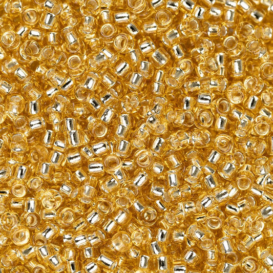 15/0 Toho Seed Beads #22 Silver Lined Light Topaz 8-9g Vial