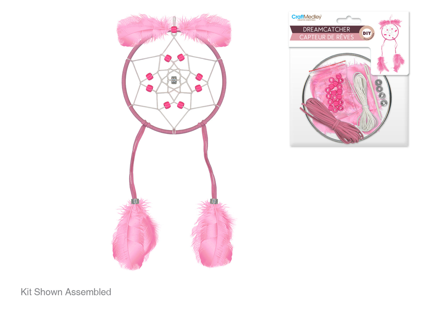 Dream Catcher Kit - 5" Circle-Pink