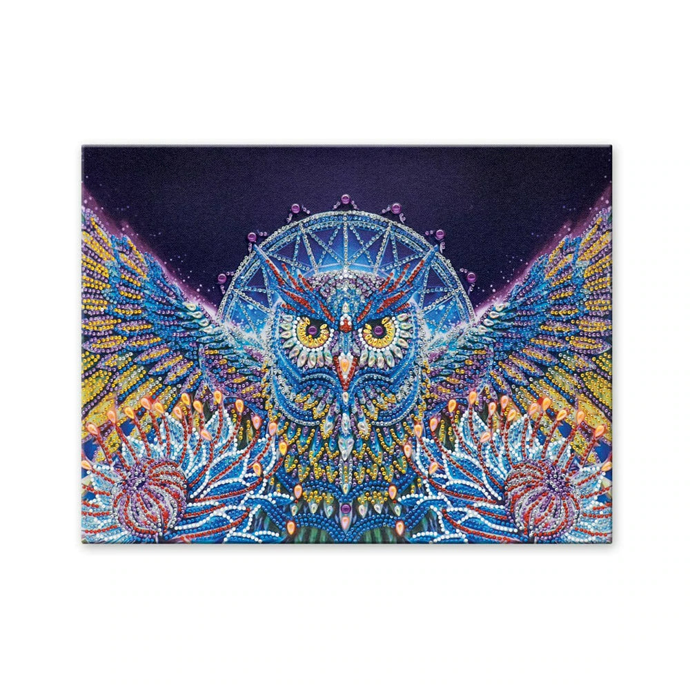 Craft Medley Diamond Painting Canvas Art Kit-Owl