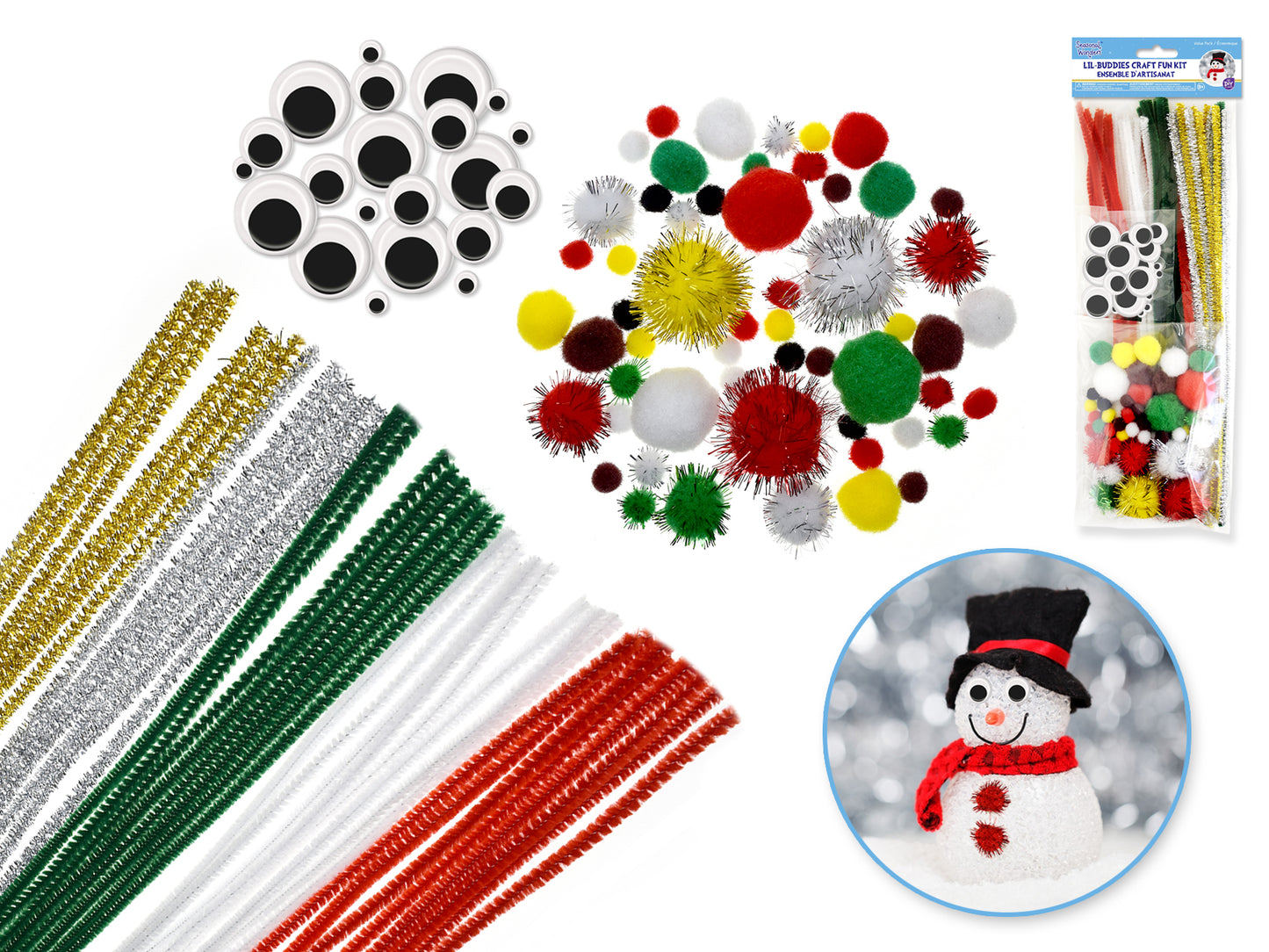 Seasonal Wonders: DIY Value Craft Pack Chenille/Poms/Eyes