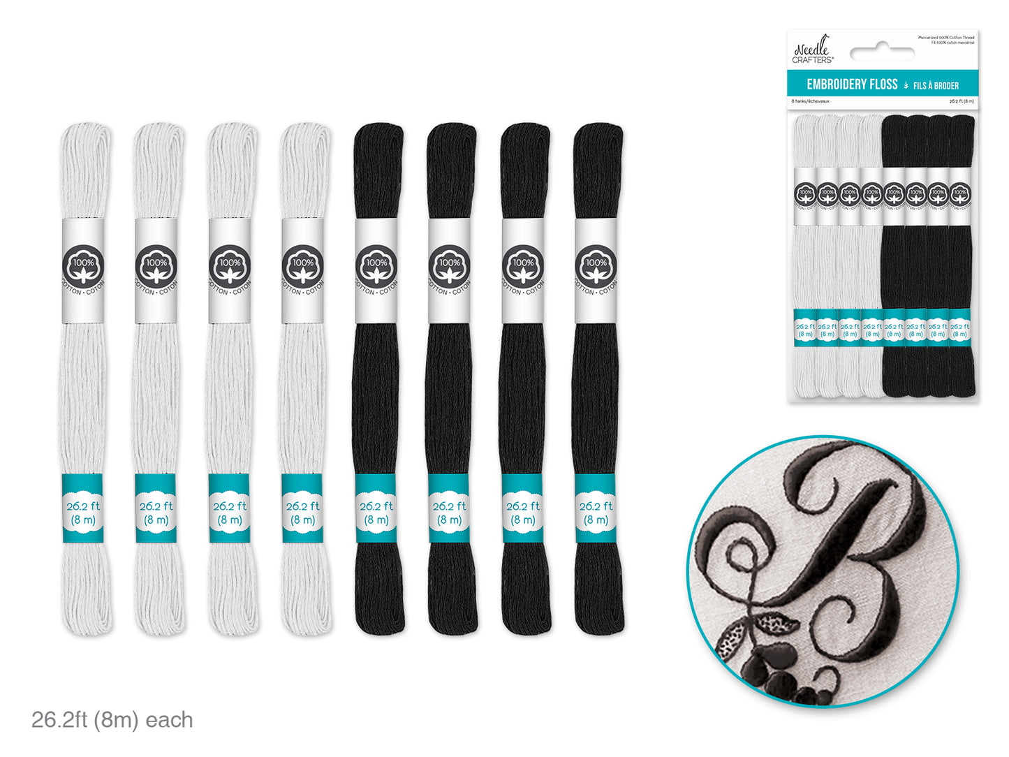 Needlecrafters: 8m Cotton Embroidery Floss 8 Hanks/pkg