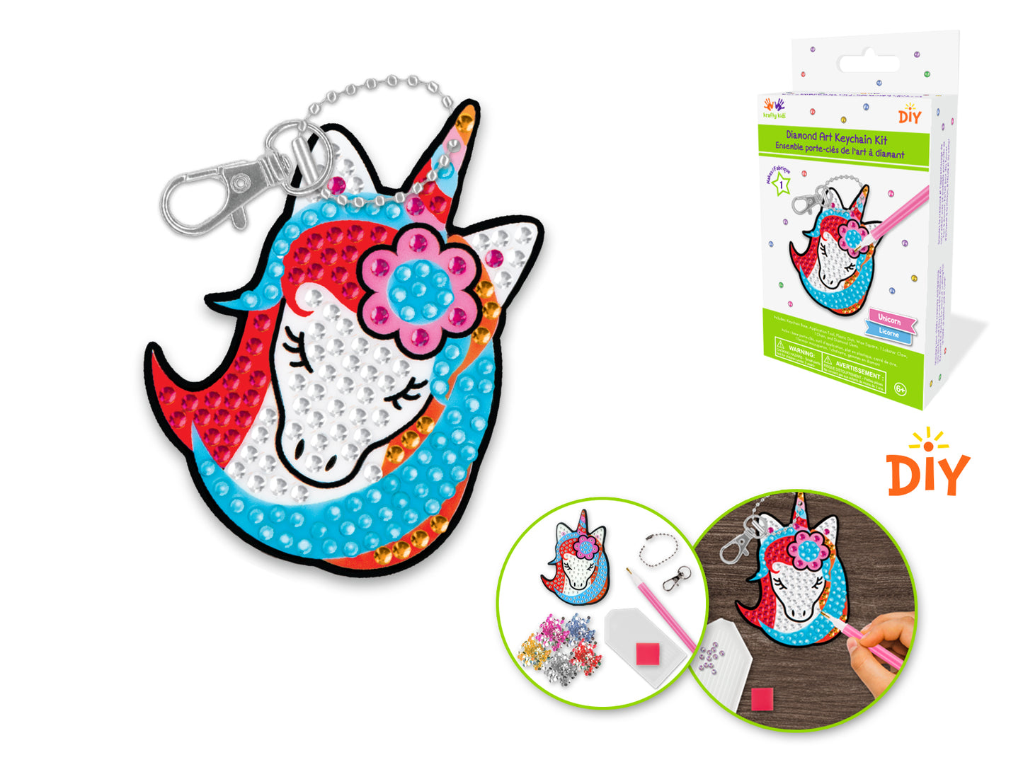 Krafty Kids Kit: Diamond Painting DIY Keychain Kit