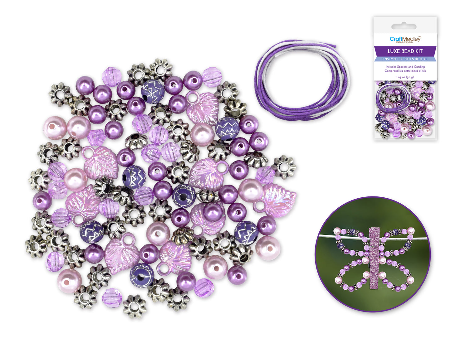 Acrylic Bead Kit: 30g Luxe Kit w/Spacers & Cordingn