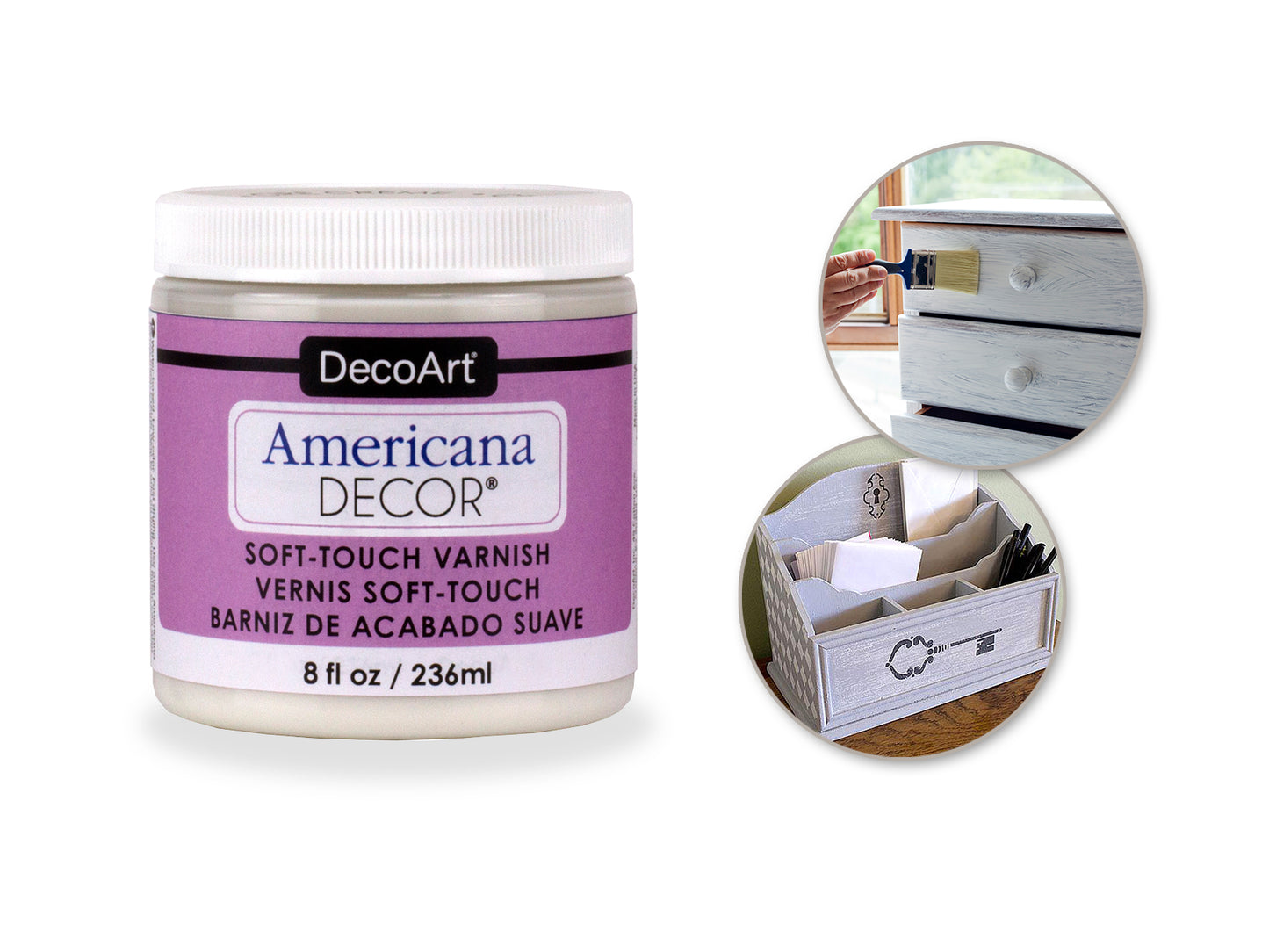 Decoart Medium: 8oz Americana Décor Soft Touch Varnish