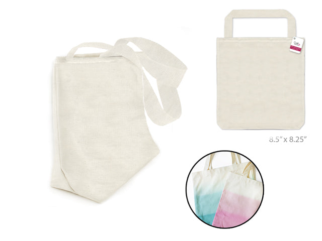 Canvas Bag: 8.5"x8.25"x1.75" DIY w/Canvas Handle