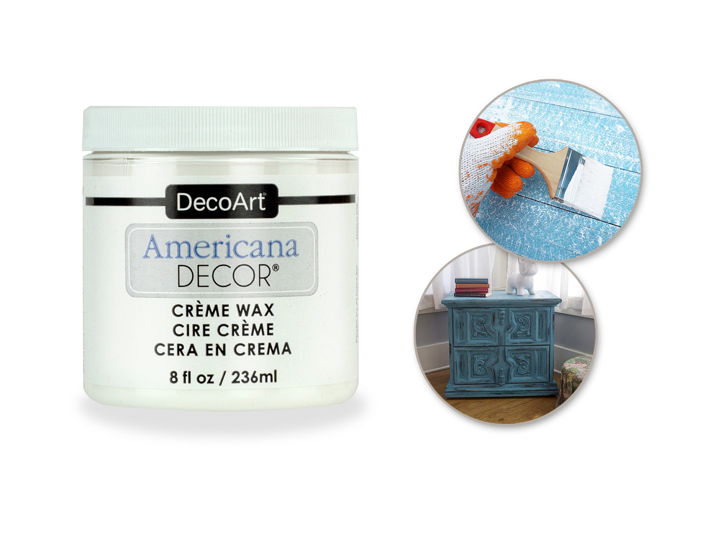 Decoart Medium: 8oz Americana Décor Crème Wax ADM01 Clear
