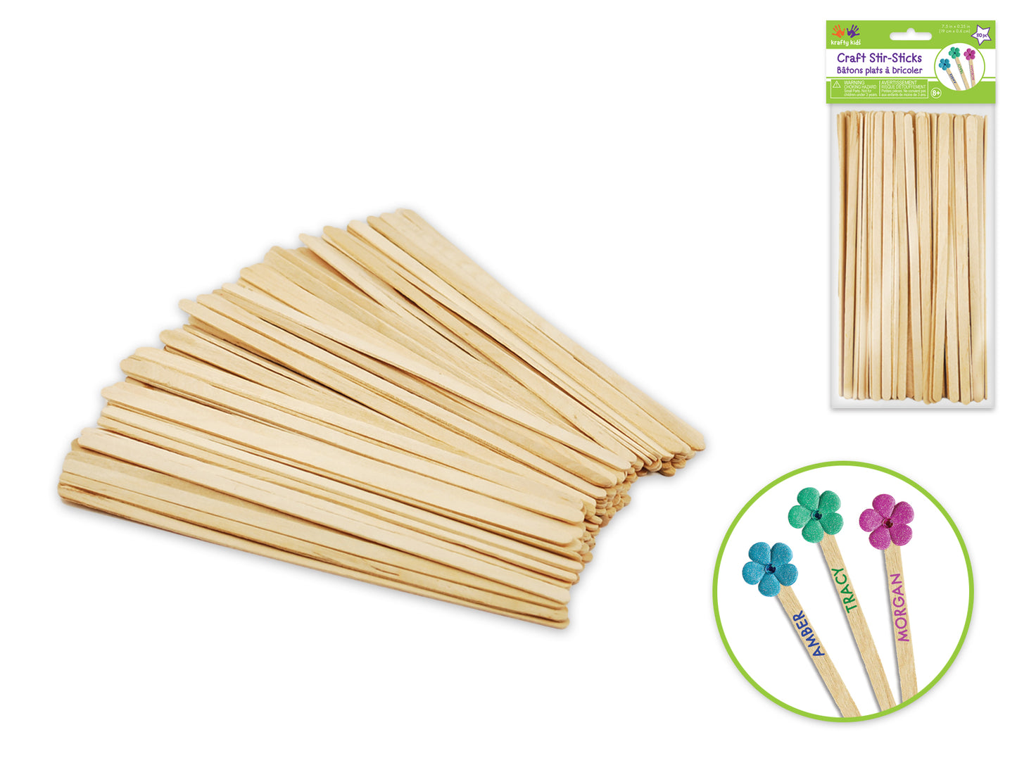 Craftwood: 7.48"x0.25" Natural Craft Stir-Sticks 80/pk