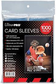 Clear Card Sleeves for Standard Size Trading Cards - 2.5" x 3.5" (1000)