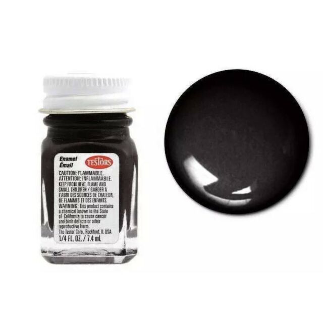 Testors 1154 Enamel Black Metallic 1/4 oz