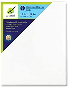 Color Factory 11inx14in Primed Stretch Artist Canvas