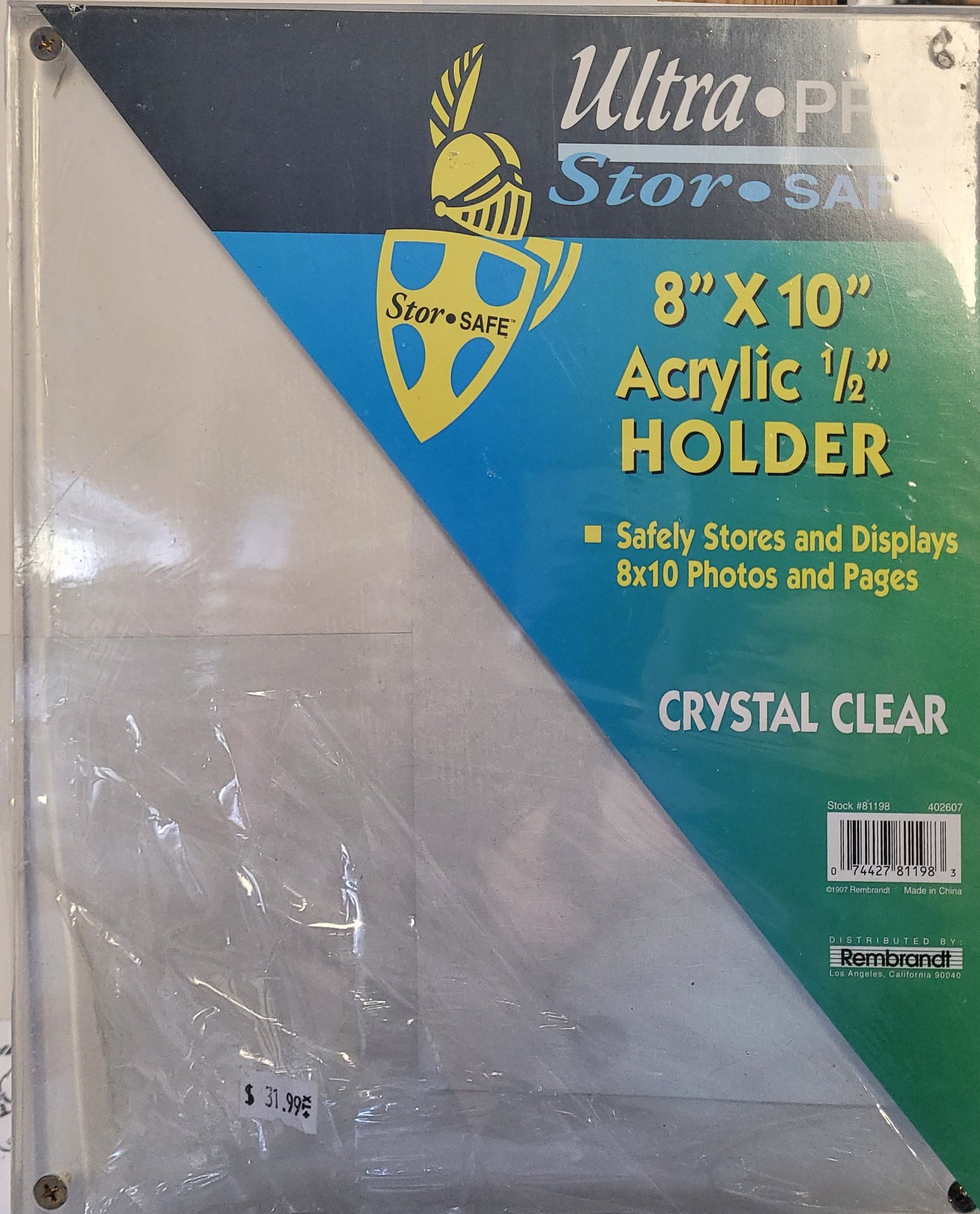 Ultra Pro 8" X 10" Acrylic 1/2" Screwdown Holder