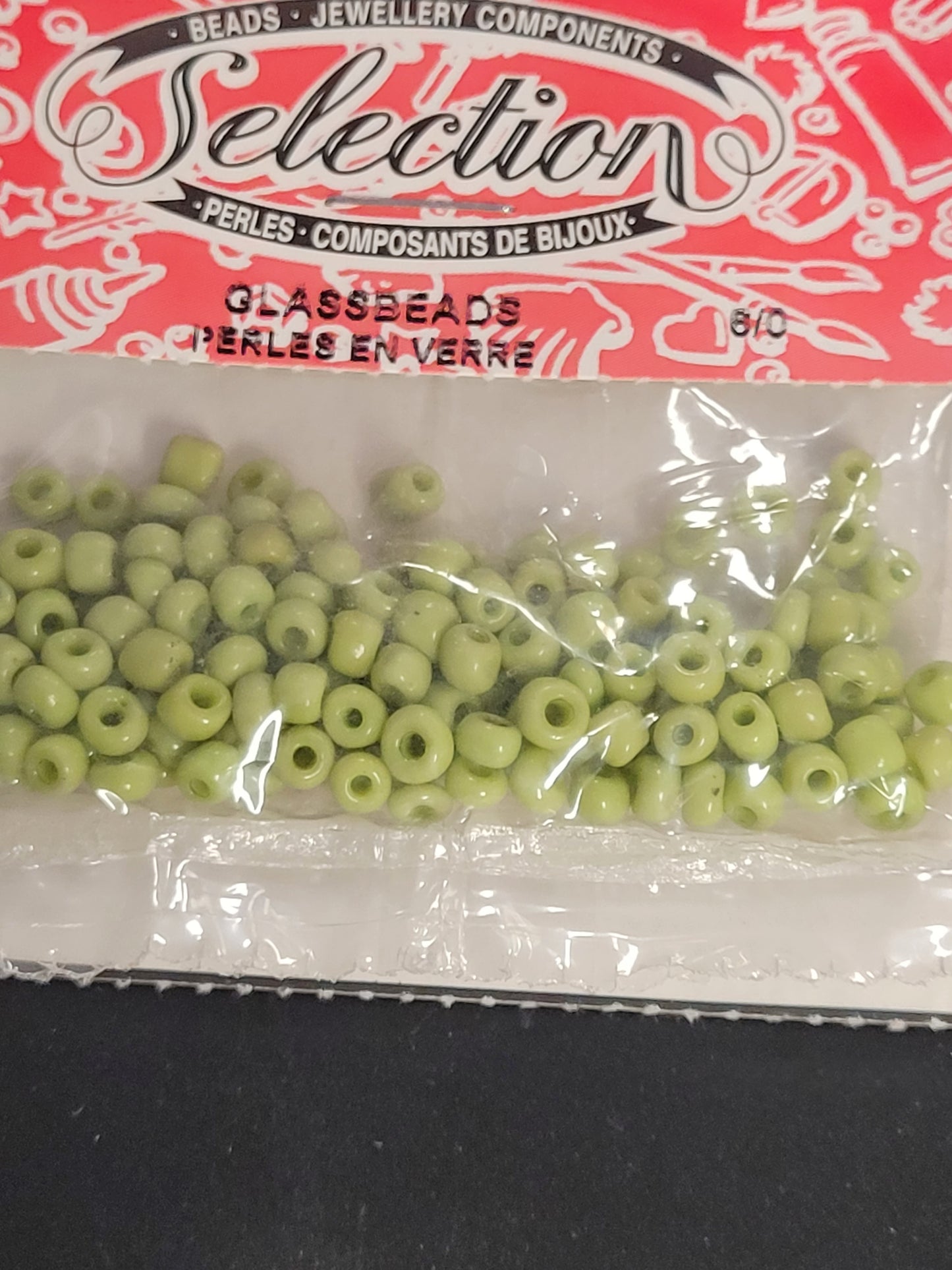 Opaque Pale Green 6/0 Seedbeads