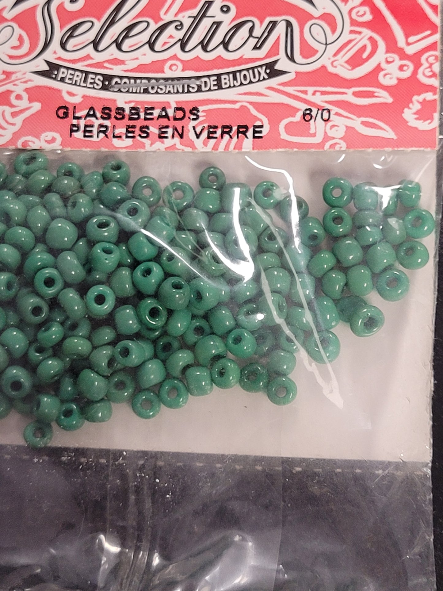 Opaque Dark Green 6/0 Seedbeads