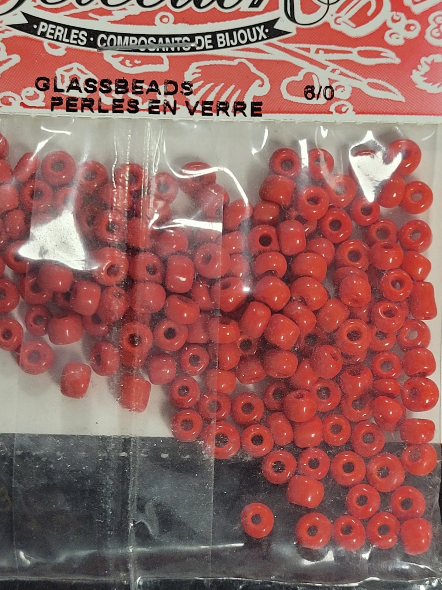 Opaque Red 6/0 Seedbeads