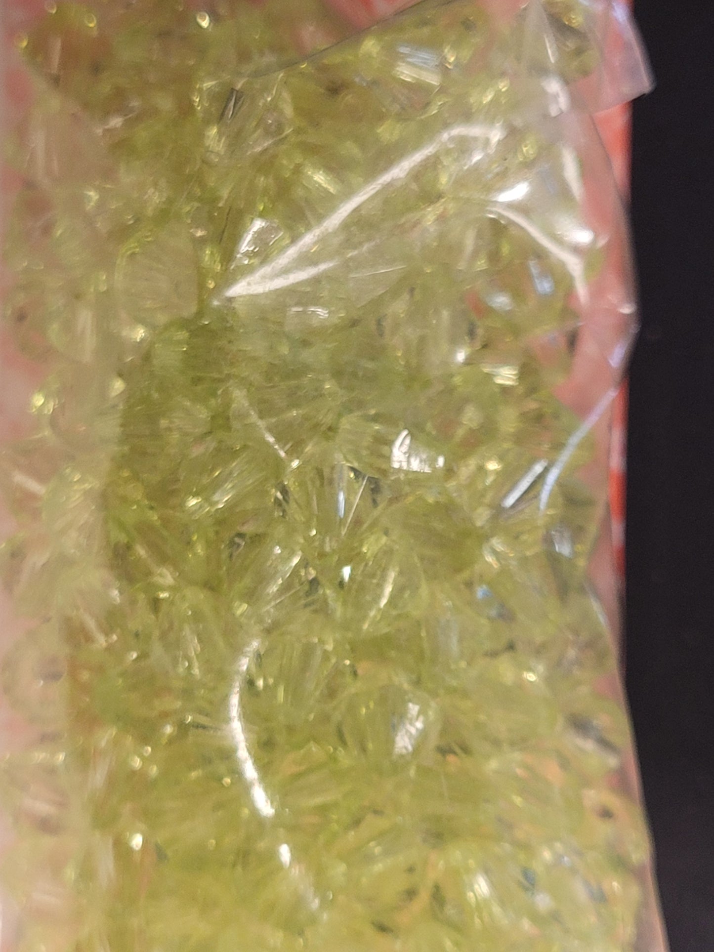 Acrylic Diamond Lime Green 6x6mm