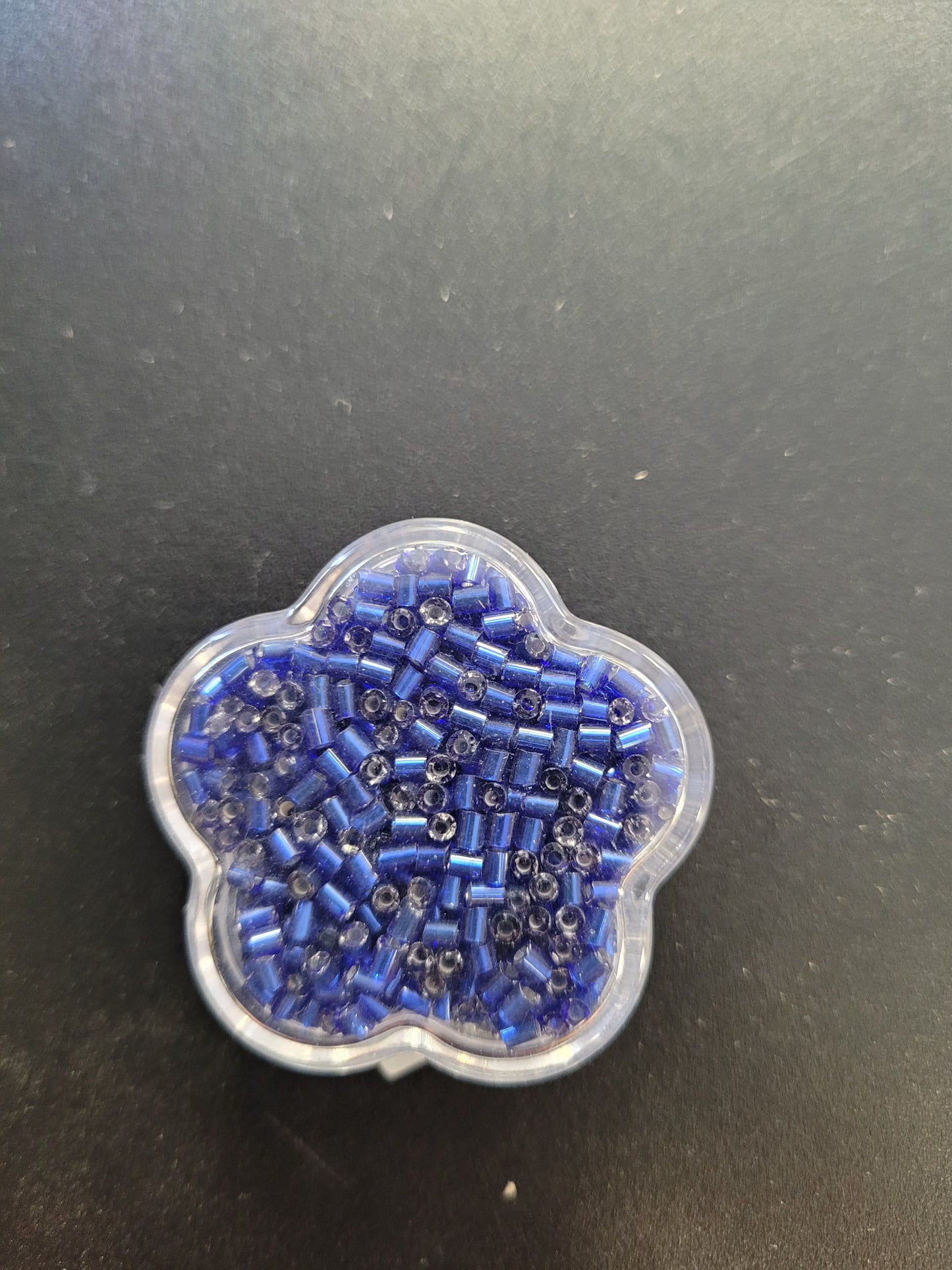 Flower Silver Lined Royal Blue