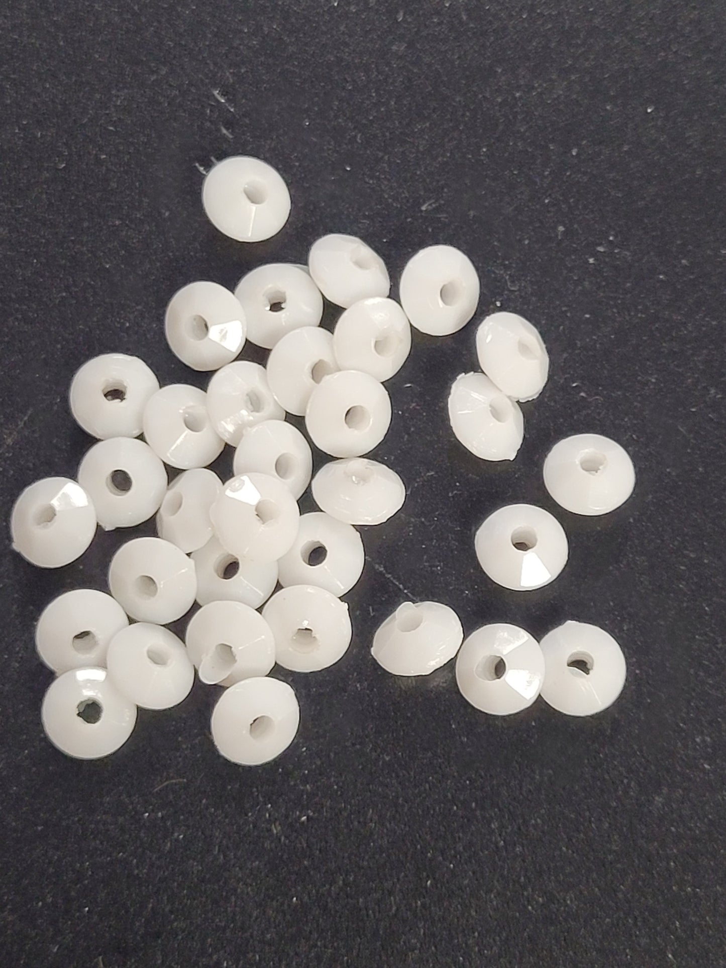 Opaque White Rondelles 5mm