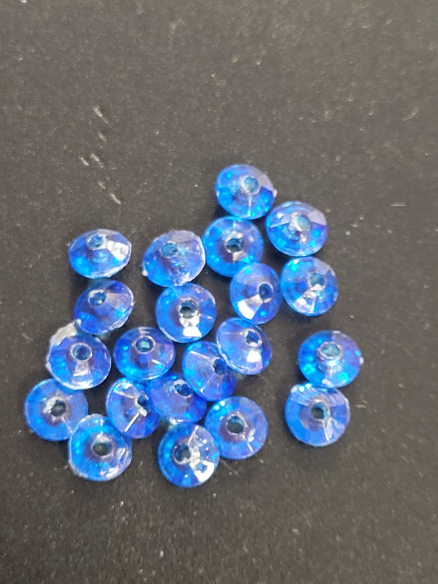 Transparent Blue Rondelles 5mm