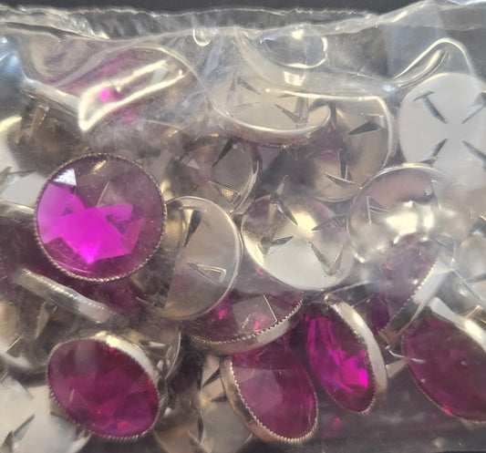 ACRYLIC NAIL HEAD 12mm  Fushia