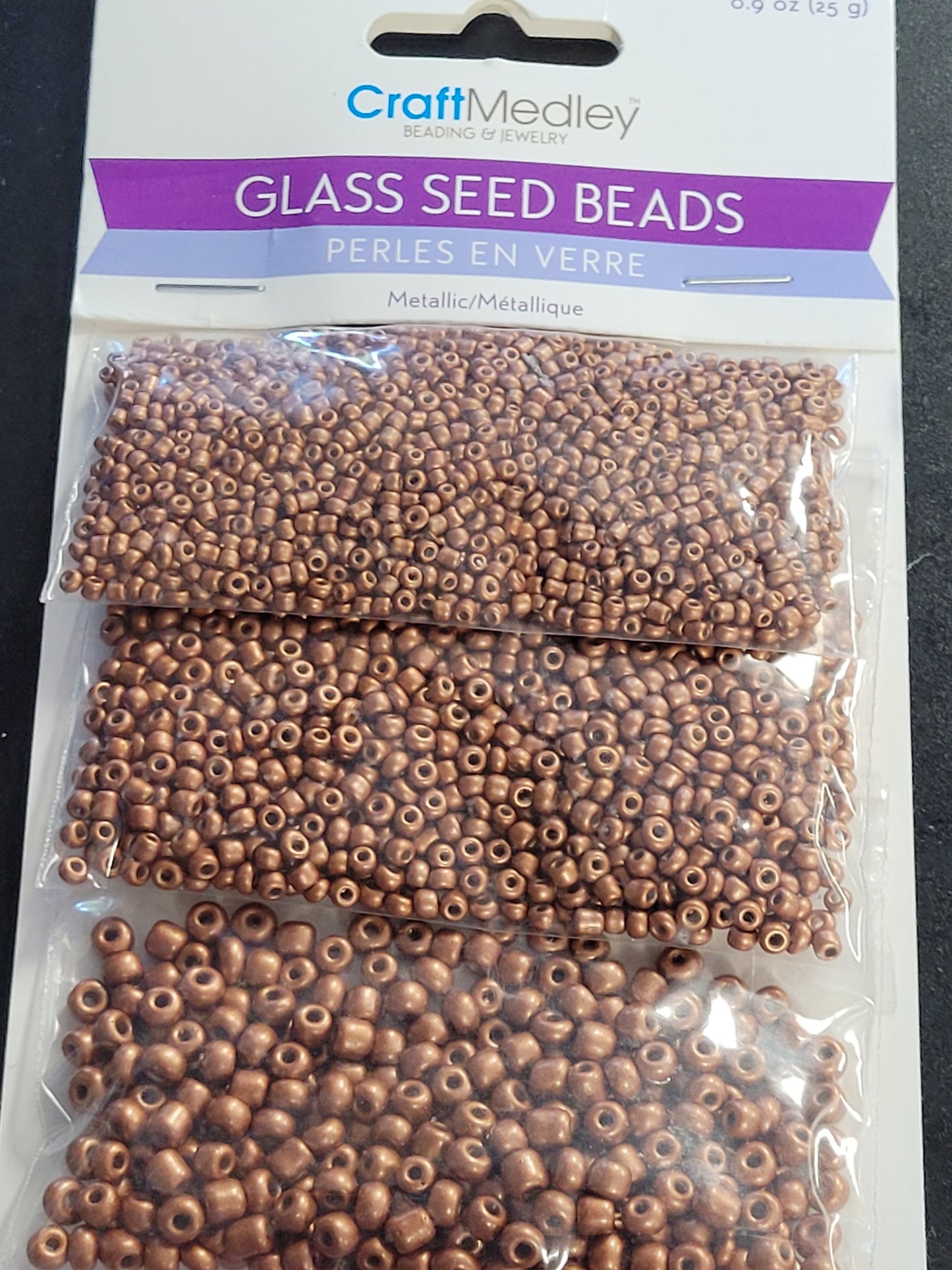 CRAFT MEDLEY GLASS SEED BEADS COPPER CANYON
