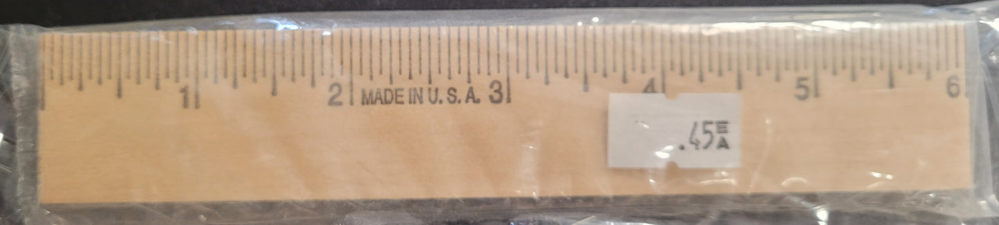 6" Wooden Ruler