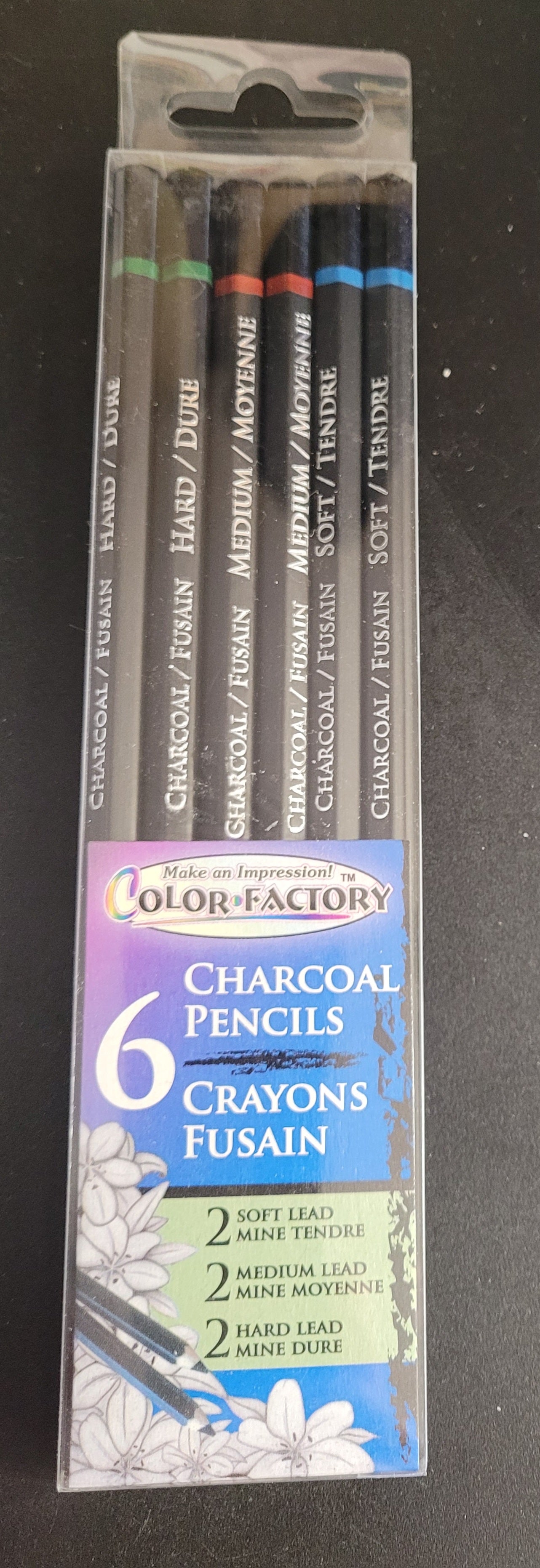 Color Factory - Charcoal Pencils - 6 pc