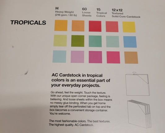 AC Cardstock 12*12 Heavy Weight 80lb - Tropical