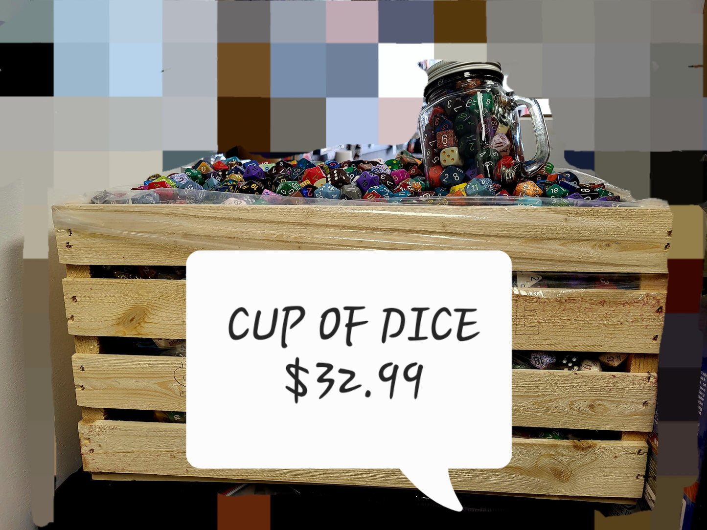Mason Jar Cup of Dice