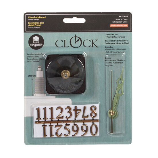 3 Piece Clock Kit - 3/4"