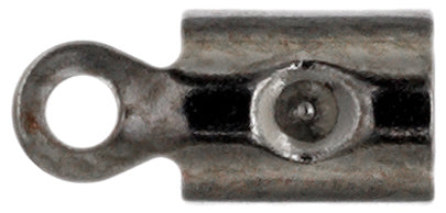 Leather/Feather End Crimp 7x3mm Gunmetal LF/NF