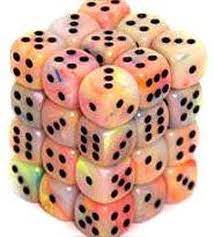 CHX Festive Dice: Circus w/ Black 12mm d6 Block (36ct) 27842