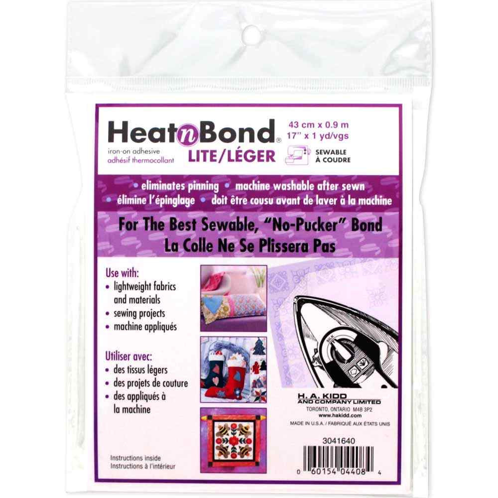 HEATNBOND Lite Iron-On Adhesive Sheets - 43cm x .9m (17″ x 1yd) pkg.