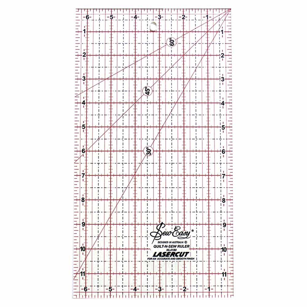 SEW EASY Quilting Ruler - 12″ x 61⁄2″ (30.5 x 16.5cm)