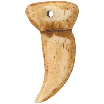 BONE TUSK ANTIQUED 1.5" Worked on Bone