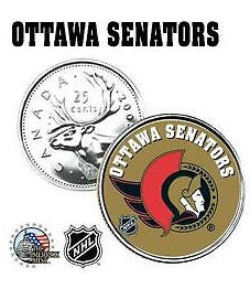 NHL HOCKEY CANADA STATE COLOURIZED QUARTER COIN