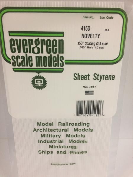 4150 - .150" OPAQUE WHITE POLYSTYRENE NOVELTY SIDING