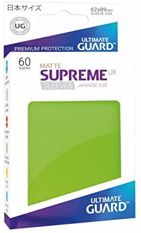 Ultimate Guard Supreme UX Sleeves, Japanese Size, Matte Light Green, 60 Piece