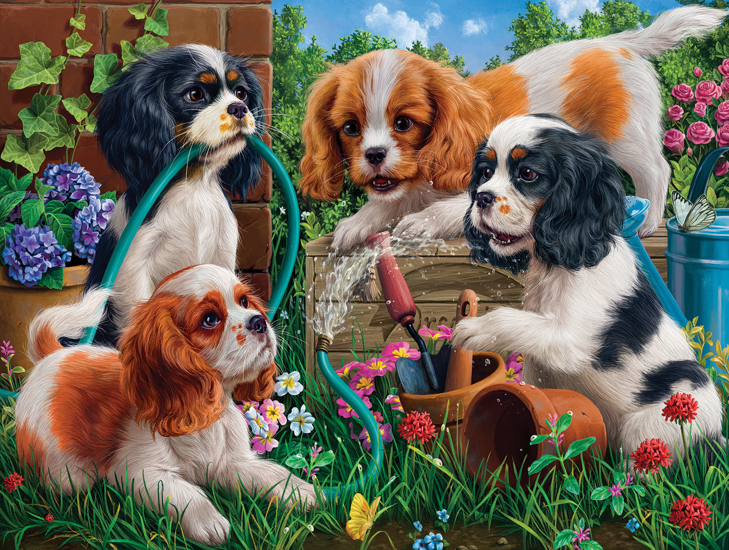 Pups in the Garden 1000 pc