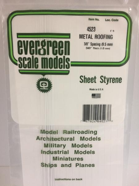 4523 - .040" X .375 OPAQUE WHITE POLYSTYRENE STANDING SEAM ROOFING